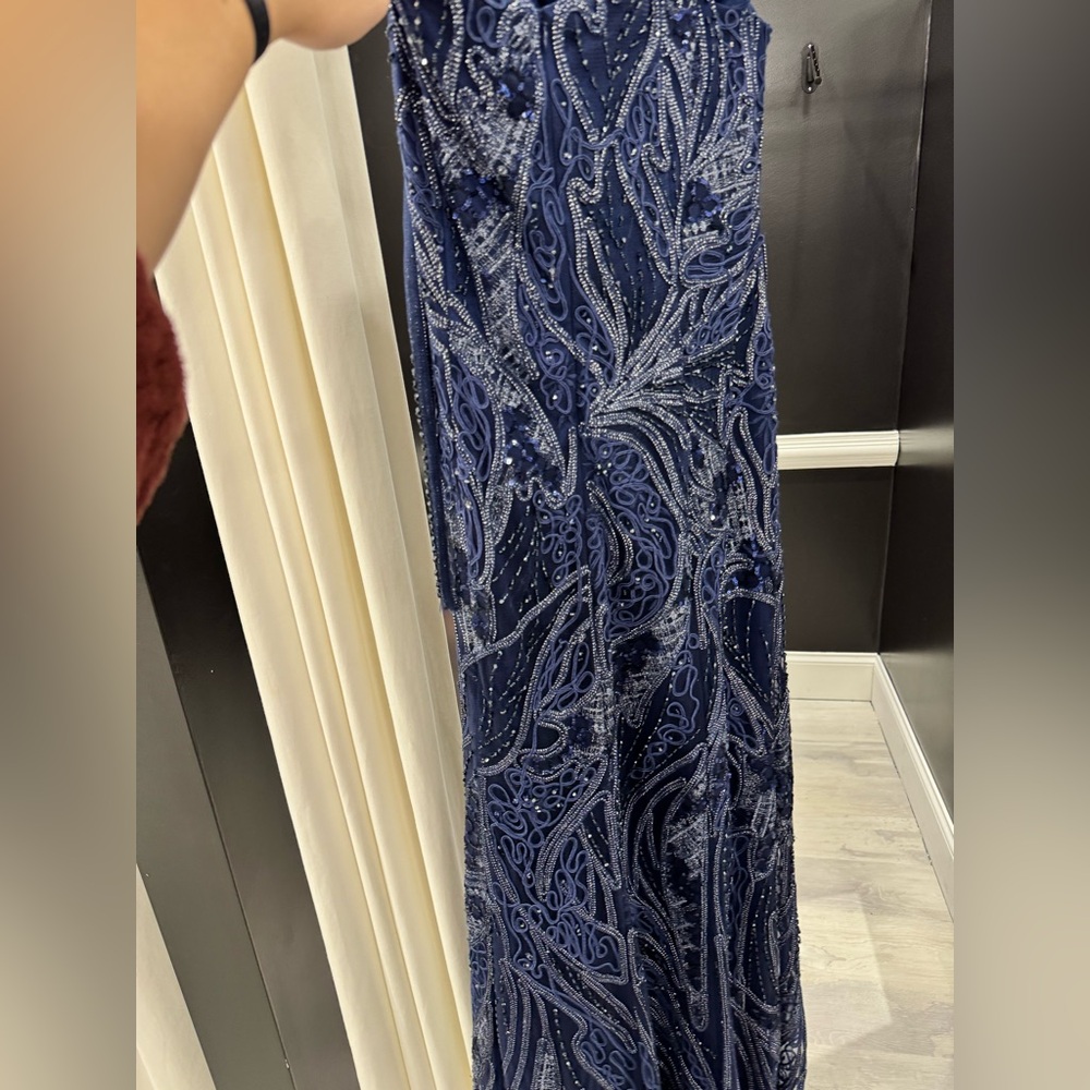 Ivonne D Navy Blue Evening Gown - Picture 7 of 7
